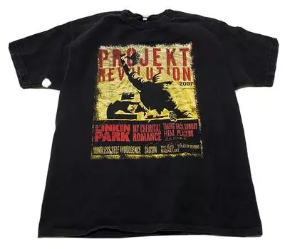 Футболка унисекс Projekt Revolution 2007 Tour Linkin Park My Chemical Romance J9 S