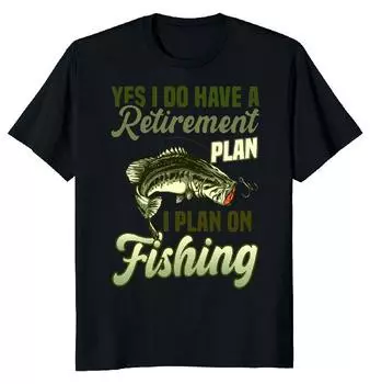 Футболка унисекс Retire Plan On Bass Fish S