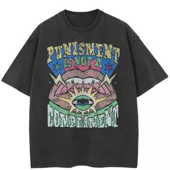 Футболка унисекс с блестящим рисунком 2024 года в уличном стиле S чёрный