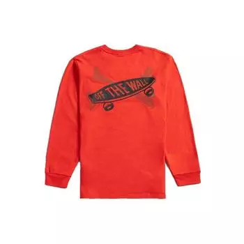 Футболка унисекс с длинными рукавами и карманами с принтом Vans x WTAPS Crossbones Оранжевая VN0A4TRCZXT1 M
