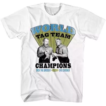 Футболка унисекс с фигурками Powertown Bruiser Crusher Tag Team Champs Wrestling