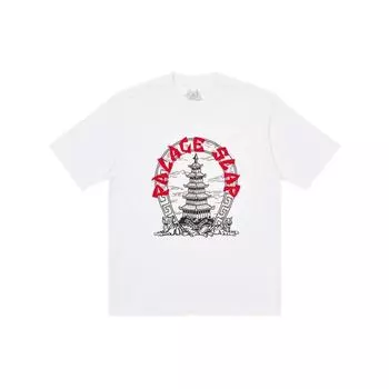 Футболка унисекс с графическим принтом Palace X Slap Magazine Pagoda, белые топы P20TS257 XL