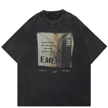 Футболка унисекс с графическим рисунком для девочек, 2024 г. S чёрный