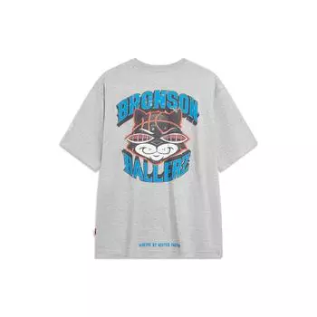 Футболка унисекс с коротким рукавом и графическим принтом Li Ning X Mister Cartoon Collaboration Badfive, цвет серый AHST973-2 XL