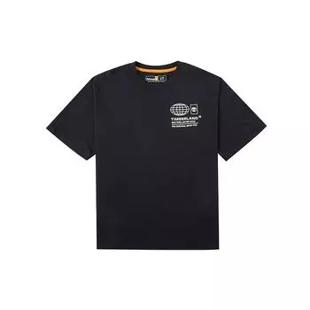 Футболка унисекс с коротким рукавом и круглым вырезом Timberland Graphic Letter Print, черная A6QHD001 S