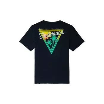 Футболка унисекс с коротким рукавом и круглым вырезом Timberland Palm Tree Print, цвет темно-синий A2AVX-433 XS