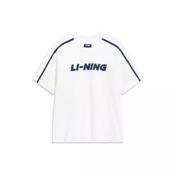 Футболка унисекс с коротким рукавом и круглым вырезом Li Ning Sports Lifestyle Series с буквенным принтом, цвет AHST565-6 XXXL