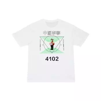Футболка унисекс с коротким рукавом и круглым вырезом Li Ning X Bored Ape Cartoon Pattern Printed, белая AHSSD79-1 S