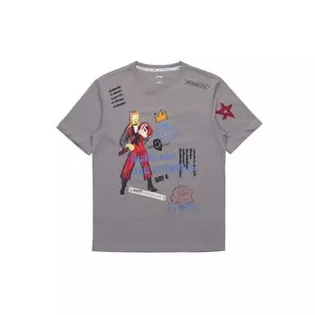 Футболка унисекс с коротким рукавом Li Ning CF Earth Seven Day Sports Leisure, цвет акула-серый AHSQ382-2 M