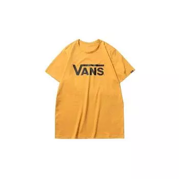 Футболка унисекс с короткими рукавами и логотипом Vans Classic, желтая VN0A4MM650X L