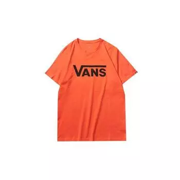 Футболка унисекс с короткими рукавами и логотипом Vans Classic Оранжевая VN0A4MM6TDY XS