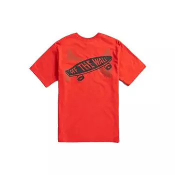 Футболка унисекс с короткими рукавами и принтом Vans x WTAPS Crossbones Оранжевая VN0A4TRDZXT1 L