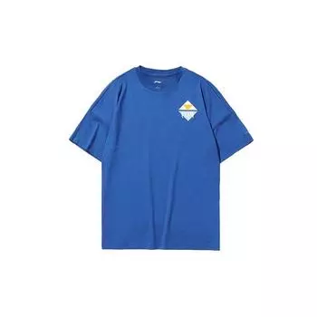 Футболка унисекс с короткими рукавами Li-Ning CF Attitude, синяя AHSQ352-3 S