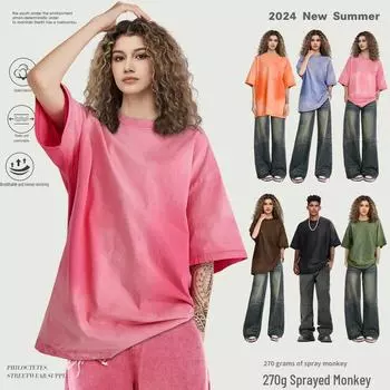 Футболка унисекс с круглым вырезом American Retro, плотность 270 г, стираная, свободного покроя M