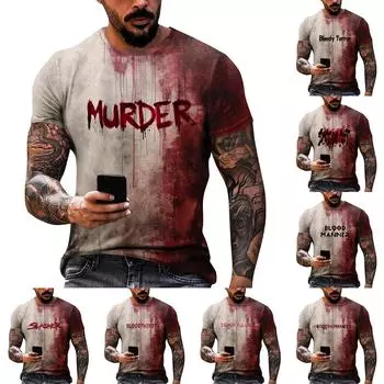 Футболка унисекс с круглым вырезом и принтом, свободная повседневная футболка унисекс с коротким рукавом M винный