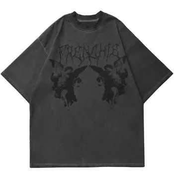 Футболка унисекс с принтом Angel Dark M серый