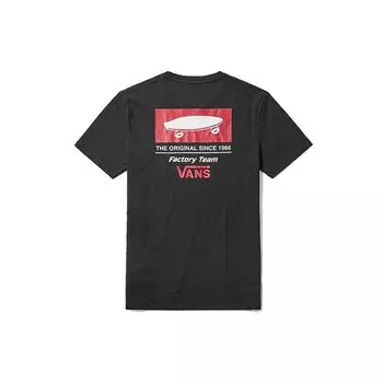 Футболка унисекс с принтом скейтборда и короткими рукавами Vans, черная VN0A3ZO7BLK XS