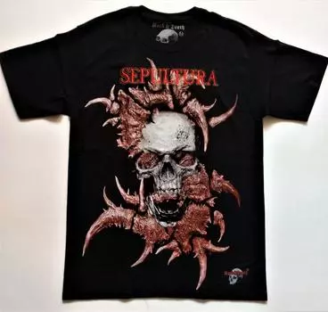 Футболка унисекс с редким вышитым логотипом Sepultura Soulfly Slayer Kreator Testa T Pantera S