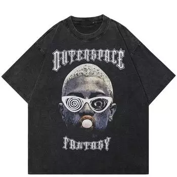 Футболка унисекс с рисунком для мальчиков Streetwear Blow Bubbles 2024