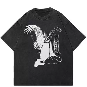 Футболка унисекс с рисунком Fallen Angel Streetwear 2024 S
