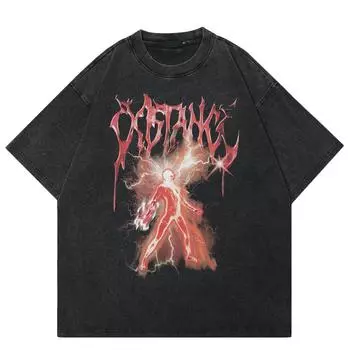 Футболка унисекс с рисунком Flame Kernel Streetwear 2024 S чёрный