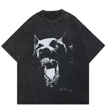 Футболка унисекс с рисунком Streetwear Beast 2024 S чёрный