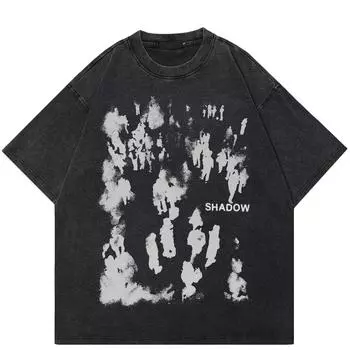 Футболка унисекс с рисунком Streetwear Shadow 2024 S чёрный