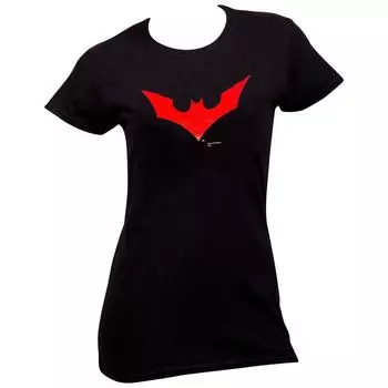 Футболка унисекс с символом летучей мыши, черная S
