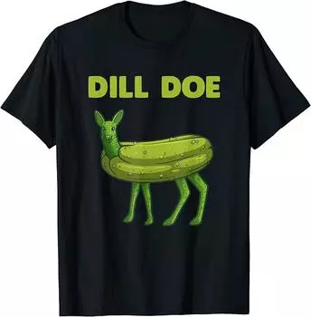Футболка унисекс с забавным маринованным рисунком «Дилл Доу Олень» зеленая футболка унисекс с маринованным огурцом S