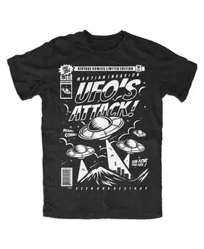 Футболка унисекс Ufo Attack Premium Sci Fi Martians Extra Terrestrials Mars V123 Area51 S