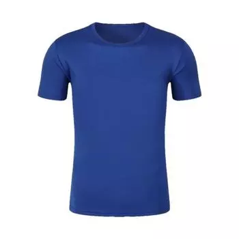 Футболка унисекс, устойчивая к выцветанию, устойчивая к катышкам, полиэстер, обычный быстросохнущий однотонный пуловер, топ для фитнеса 3XL королевский синий