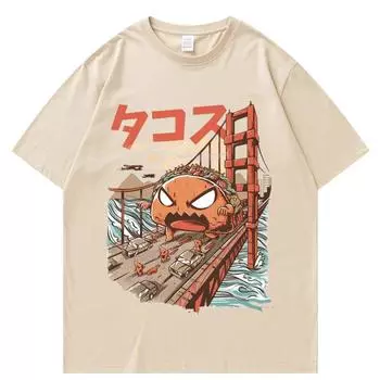 Футболка унисекс в стиле хип-хоп, японская футболка Harajuku с рисунком монстра, уличная одежда, летние топы, футболки, хлопковая футболка, футболка большого размера с короткими рукавами