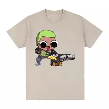 Футболка Valorant Gekko унисекс/женская Harajuku, уличная футболка с рисунком Kawaii, унисекс, эстетическая аниме, хлопковая футболка с рисунком песочного цвета 2XL
