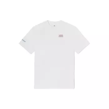 Футболка Vans Checkerboard Print Crew Neck с коротким рукавом, женские топы, белые VN0002BTWHT M