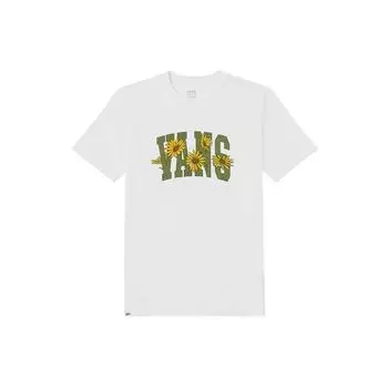 Футболка Vans Letter Daisy Print Crew Neck с коротким рукавом, женские топы, белые VN0008Z5WHT XL