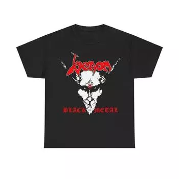 Футболка Venom, 100% хлопок, плотностью 230 г/м, черная, металлическая, Bathory, Celtic Frost, Hellhammer, Mercyful Fate, Sodom Exodus, Dark Angel, Possessed, унисекс, плотная хлопковая футболка XXS чёрный