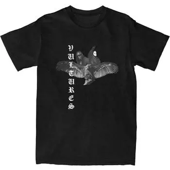 Футболка Vultures 1 Design Ty Dolla Sign Kanye West Merch для мужчин и женщин в стиле хип-хоп, повседневная хлопковая футболка для взрослых S армия зеленый