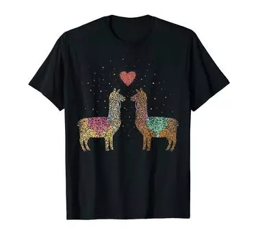 Футболка в подарок Llama Alpaca Alpaca Llama Llama Lover чёрный