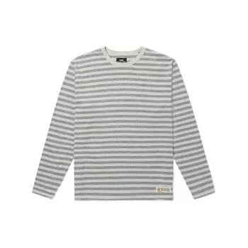 Футболка в полоску с круглым вырезом и длинными рукавами Vans X Sandy Liang, цветные блоки, топы унисекс, овсяно-серый VN0A7SDSYT4 L
