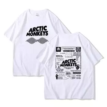 Футболка в стиле Arctic Monkeys - винтажная футболка с принтом «Список альбомов» для мужчин и женщин, хип-хоп, панк, футболки с коротким рукавом, уличная одежда S