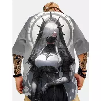 Футболка в стиле хип-хоп с принтом 3D, мужская, летняя, повседневная, дышащая, свободная, мужская, ретро, с короткими рукавами S