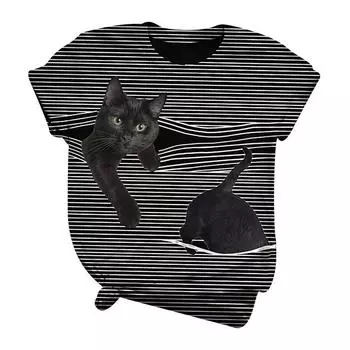 Футболка в уличном стиле с рисунком из мультфильма для женщин и мужчин, футболки с 3D-принтом, летние повседневные футболки с короткими рукавами и круглым вырезом, спортивная свободная футболка S