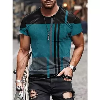 Футболка в винтажном стиле с рисунком — мягкая эластичная круглая горловина, повседневная уличная одежда на лето, мужская свободная футболка с принтом и дышащей тканью S