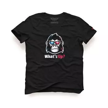 Футболка What s Up Monkey Design, футболка с принтом обезьяны, футболка с забавными обезьянами, футболка с животными, футболка с гориллой, Tarrzzcom