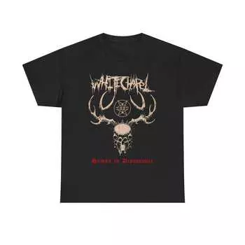 Футболка Whitechapel 230 г/м 100% хлопок Hymns In Dissonance Phil Bozeman Suicide Silence Lorna Shore Angelmaker Carnifex унисекс плотная хлопковая футболка XXS чёрный