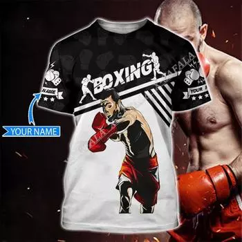 Футболка высокого качества из молочного волокна с 3D принтом Lovers Cross Boxing, мужская повседневная дышащая быстросохнущая летняя футболка S