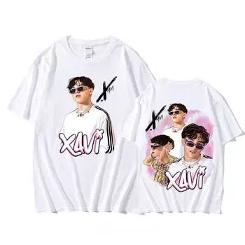 Футболка Xavi La Diabla New Song с графическим принтом, хлопковая футболка в стиле гранж, летняя винтажная модная футболка, повседневная одежда XS белый