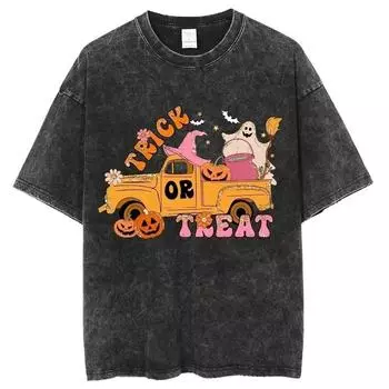 Футболка Y2K с эффектом стирки, круглым вырезом и короткими рукавами, надетая наизнанку, мужская футболка свободного кроя, изношенная хлопковая джинсовая футболка S