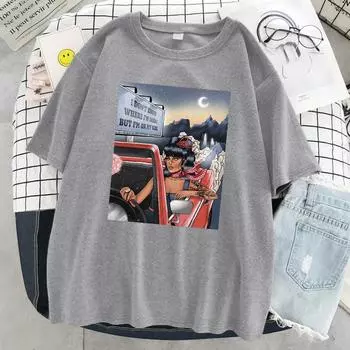 Футболка «Я не знаю, куда иду, но я в пути», женская хлопковая футболка большого размера, мягкая повседневная одежда, свободная, с коротким рукавом S