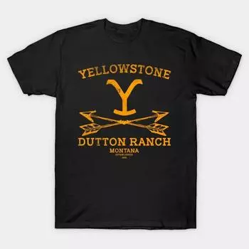 Футболка Yellowstone Dutton Ranch Футболки с телевизионными шоу Крутая футболка с графическим принтом Western Cowboy Мужская свободная рубашка Ropa Hombre Camisetas S